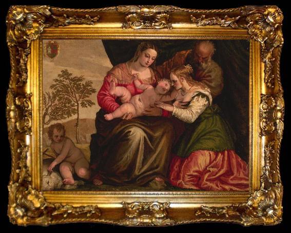 framed  Paolo Veronese The Mystic Marriage of St. Catherine, ta009-2